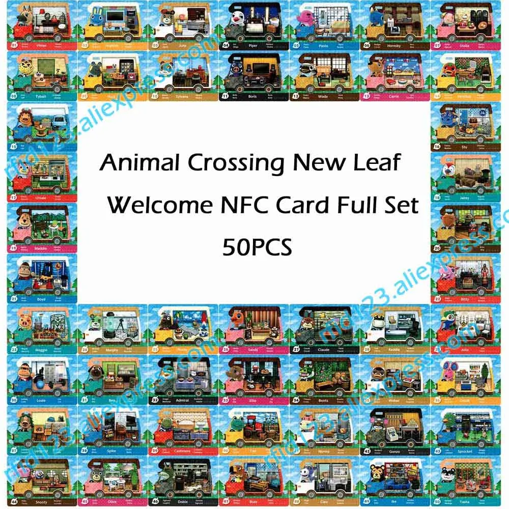 Animal Crossing X Sanrio серия NFC карта NTAG215 печатная карта Animal Crossing лист Добро пожаловать - Цвет: New Leaf Serie-50PCS