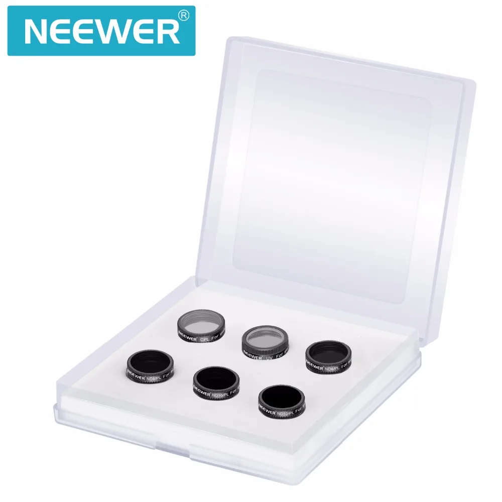 Комплект воздушных фильтров Neewer DJI Mavic 6 шт. UV CPL ND4/PL ND8/PL ND16/PL ND32/PL|Фотофильтры для