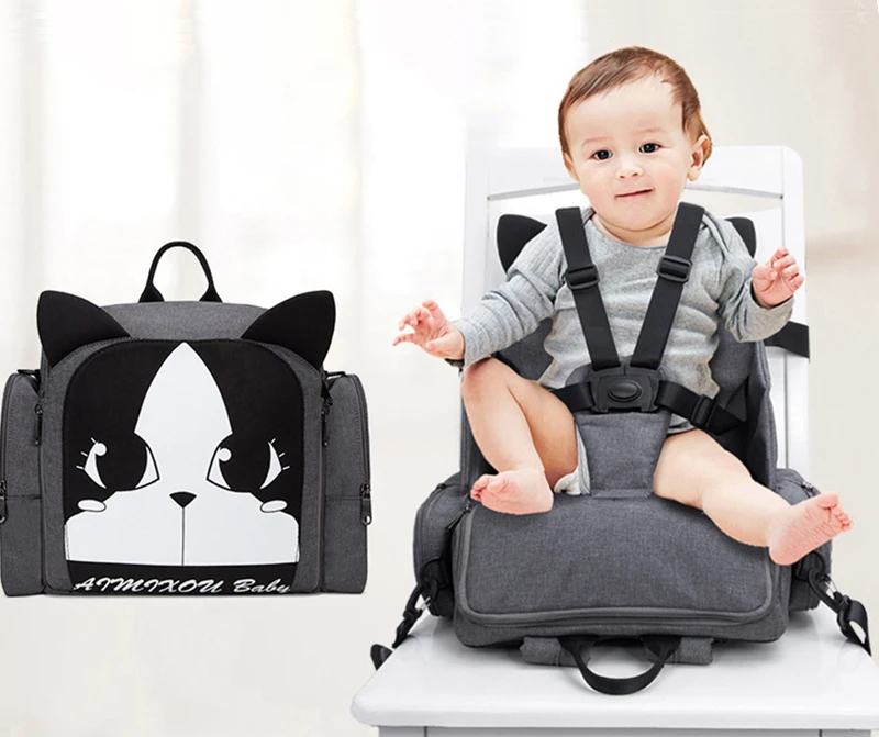 2-in-1-Baby-Dining-Chair-Seat-Multifunctional-Mommy-Bag-Feeding-Highchair-Portable-Baby-Eating-Chair (3)