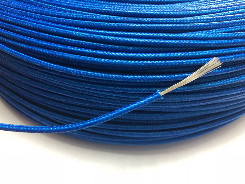 UL3122 Silicone Braided Wire 50M High Temperature Wire Glass Fiber Silicone Rubber Flame Retardant Tinned Soft Copper Cable      (8)
