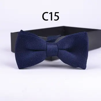 

2017 solid faddish knitted bowties party knitting bow ties adjustable knit corbata