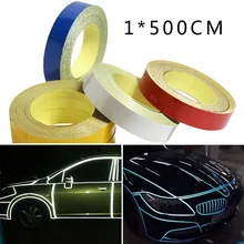 1*500 cm Carro Adesivos Refletivos Aviso Fitas Adesivas de Instalações de Tráfego de Automóveis Motocicletas Bicicletas Refletores Decorativos