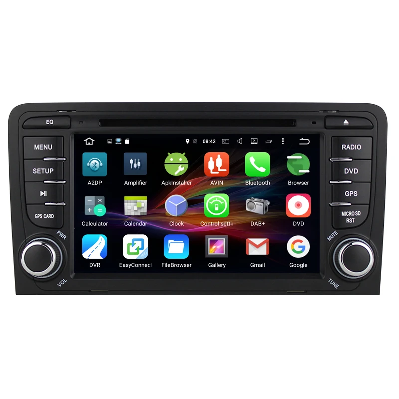Sale 2 GB RAM Android 7.1.2 Car DVD Radio Player for AUDI A3 2002-2011 S3 RS3 with WiFi Bluetooth GPS Navigation Stereo 2