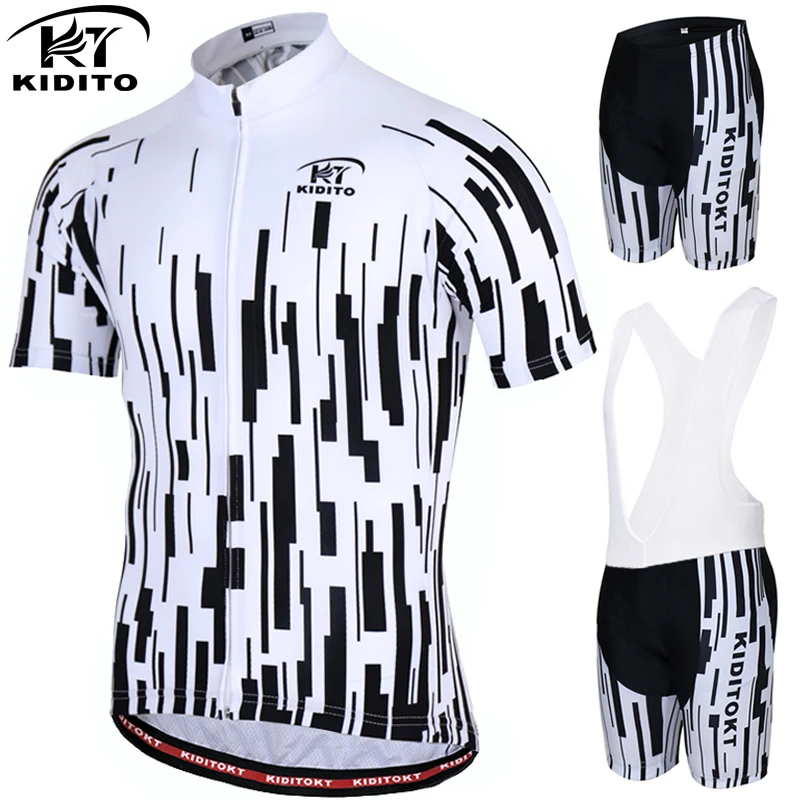 

KIDITOKT 2019 Summer Anti-UV Cycling Jersey Set Mountian Bicycle Cycling Sportswear Man's MTB Bike Cycling Clothing Suit