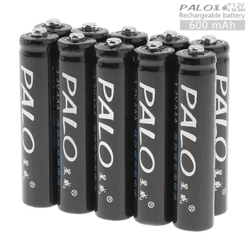 

PALO 10pcs 1.2V AAA 600mAh High Capacity Ni-MH Rechargeable Battery with Safety Relief Valve for Remote Control / Toy / Camera