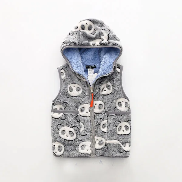 

Children wear thick clip on both sides boys and girls warm plush cotton vests in winter