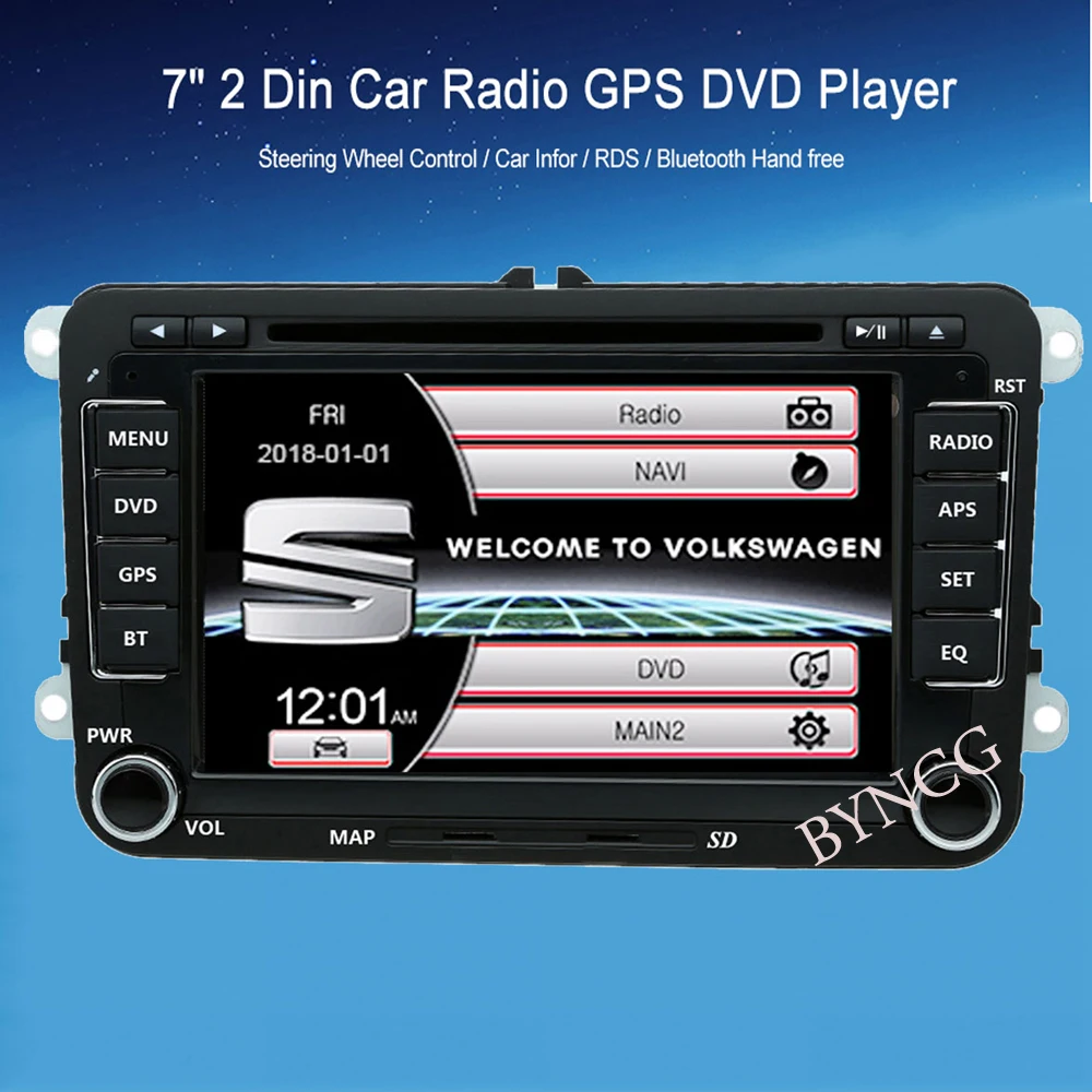 Discount Car Multimedia player 2 Din Car DVD For VW/Volkswagen/Golf/Polo/Tiguan/Passat/b7/b6/SEAT/leon/Skoda/Octavia Radio GPS DAB 1