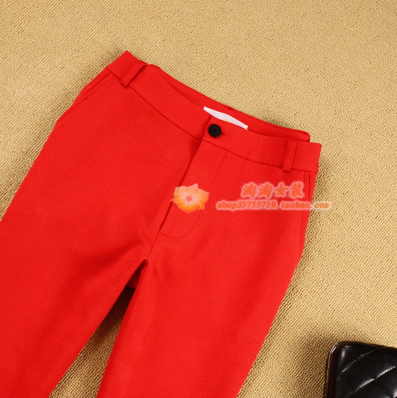 Commuting fashion Women 2 Pieces /Set Womens Business Suits red Pants Suit Formal OL Business Suit Long Sleeve trouser suit new