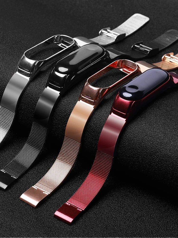 Для mi Band 3 4 ремешок металлический Безвинтовой браслет из нержавеющей стали для