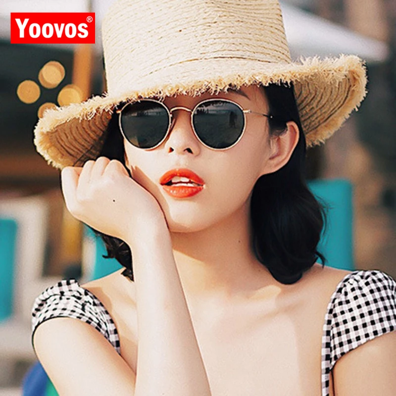 

Yoovos 2019 Round Vintage Sunglasses Women Luxury Eyewear Classic Brand Designer Sun Glasses Driving Oculos De Sol Gafas
