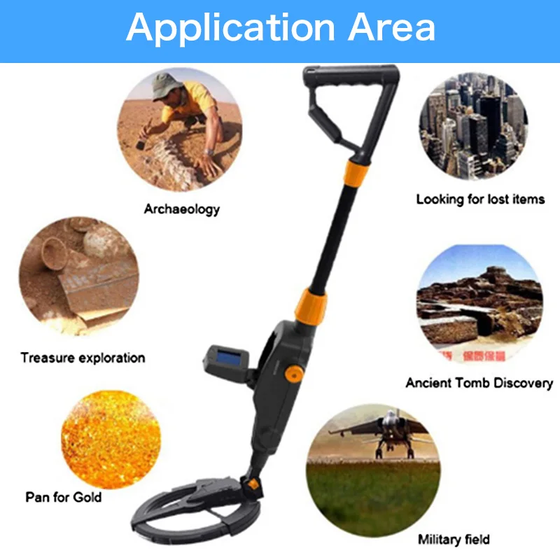 

Industrial Metal Detectors Handheld Metal Detector Gold Digger Search Treasure Hunter Tracker Seeker + Waterproof Search Coil