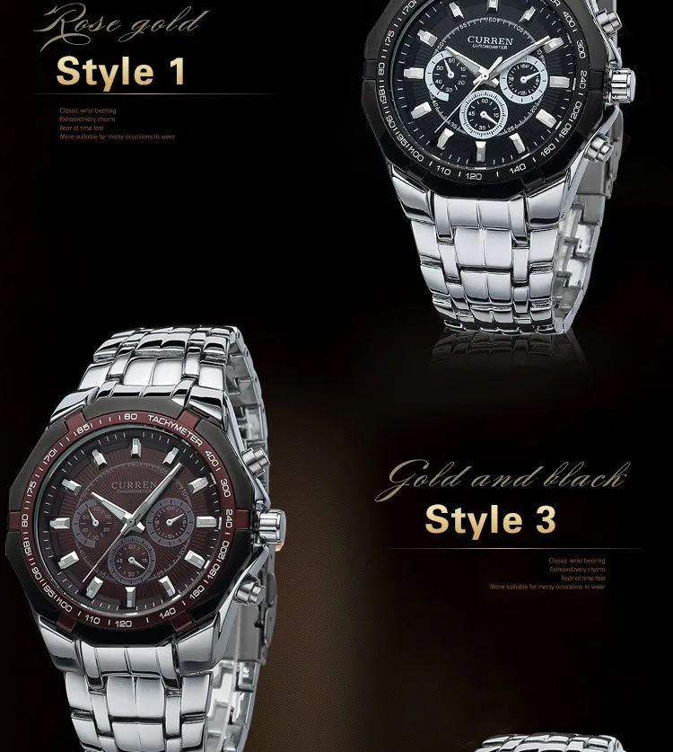 Водонепроницаемые кварцевые мужские часы CURREN Модные наручные часы из нержавеющей стали повседневные спортивные часы мужские часы Montre Homme Relogios