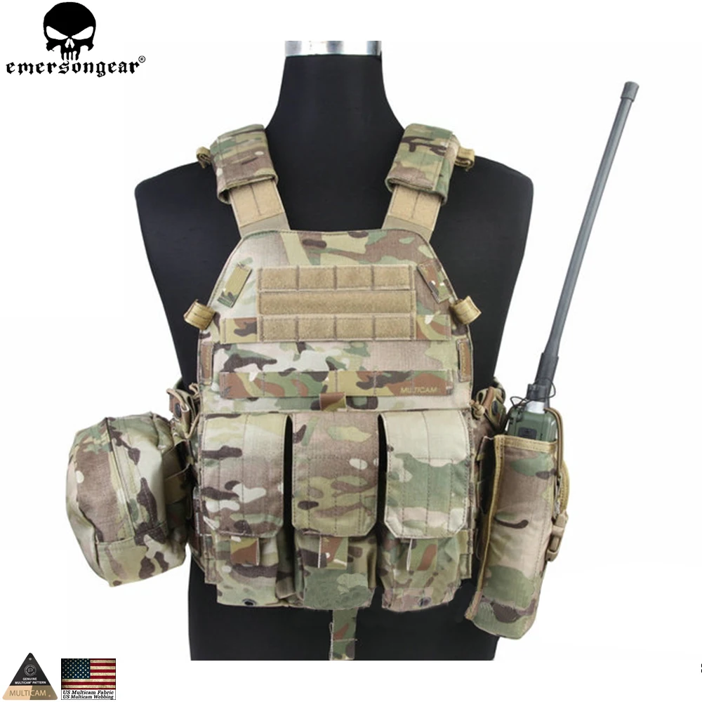 EMERSONGEAR LBT тактический жилет с подсумок Molle нагрудный жилет для страйкбола пейнтбола военный армейский боевой жилет Мультикам EM7440