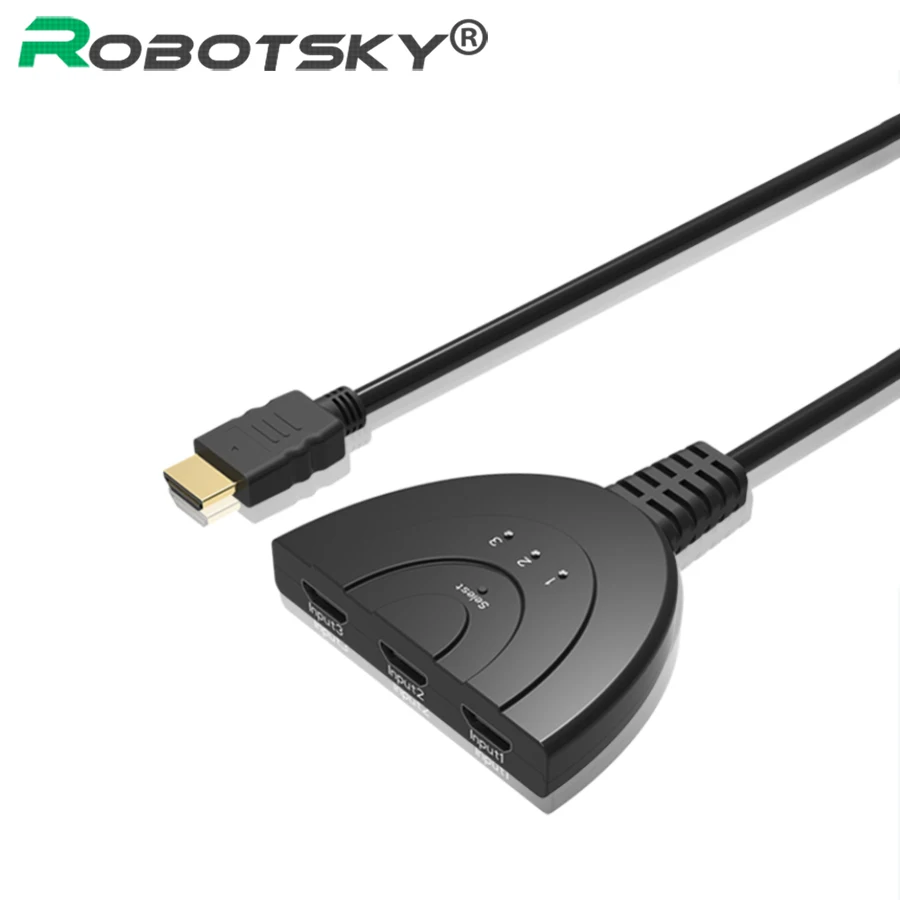 High Quality HDMI HUB 3 Port 1080p 3D HDMI Switcher Switch Splitter Hub