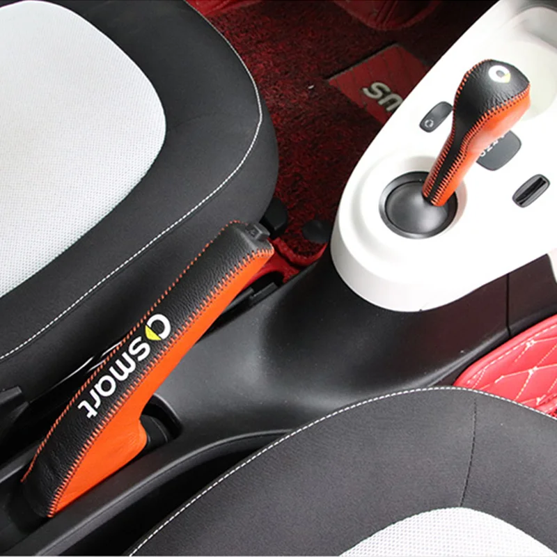 

Car shift lever hand brake holster modification accessories car hand brake handle car shape for smart 453 foutwo forfour