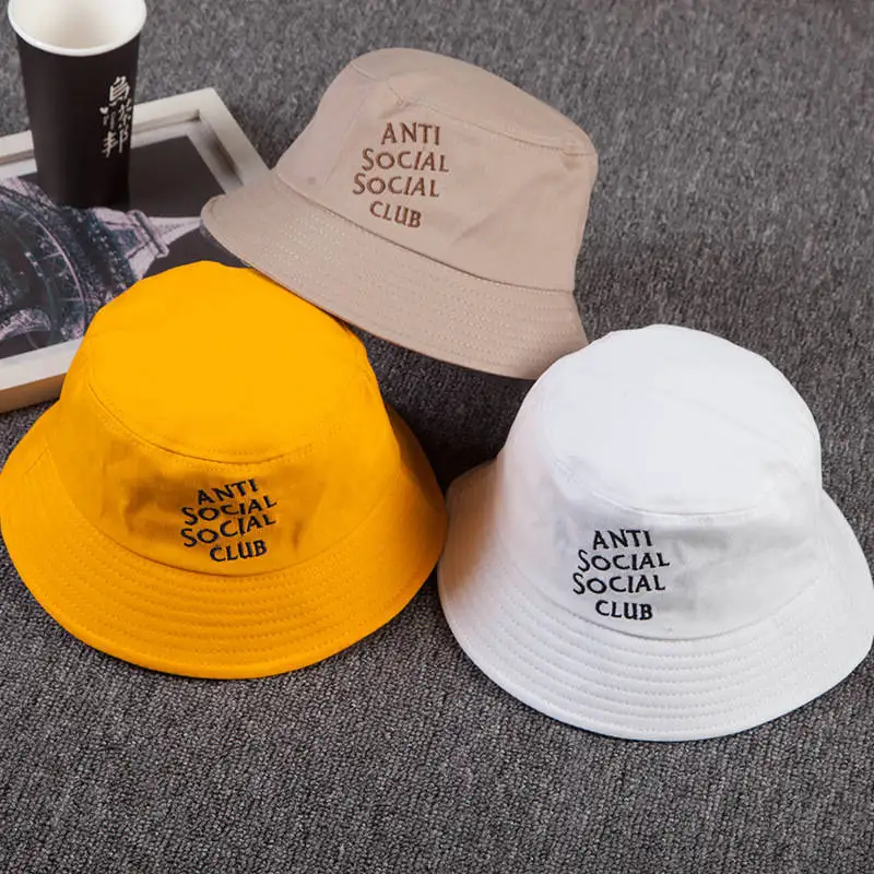 

LDSLYJR 2018 Cotton anti letter Bucket Hat Fisherman Hat outdoor travel hat Sun Cap Hats for Men and Women 234