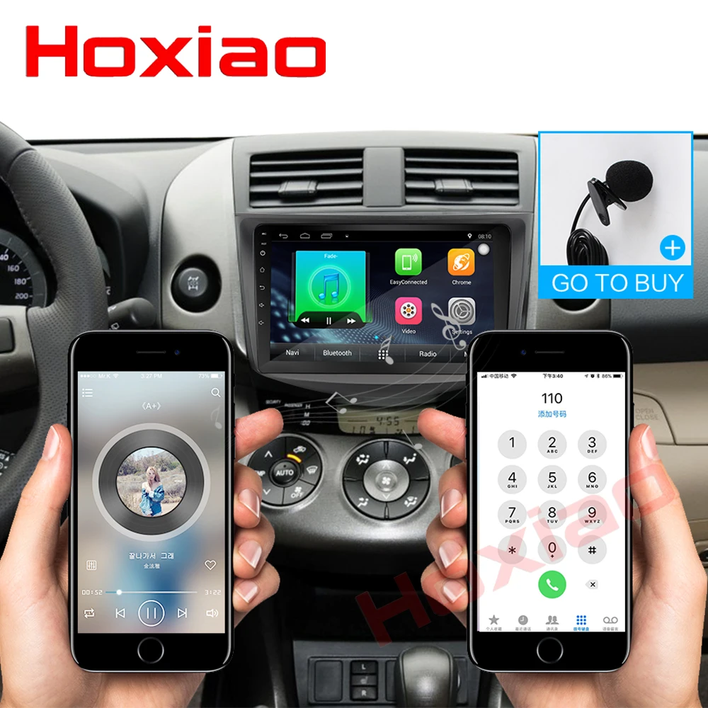 Sale Hoxiao Android for Toyota Rav 4 RAV4 2008-2012 GPS HD multimedia player map navigation WIFI BT no dvd MF 8 inch 2DIN car radio 2