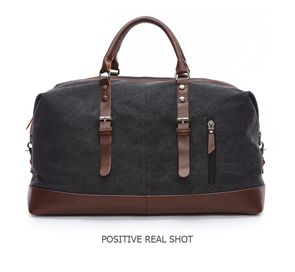 Для мужчин сумки большой ёмкость дорожные сумки Холст Кожа Carry on вещевой багаж модные плеча дизайнер сумка багаж