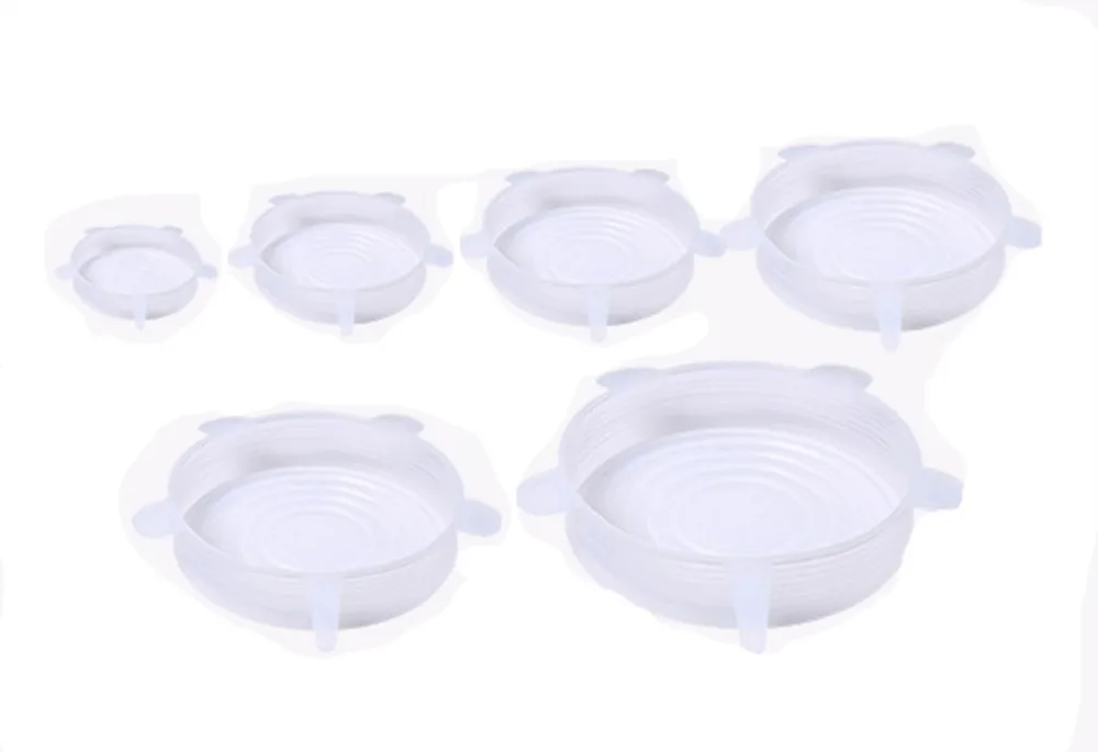 Мягкая силиконовая крышка(6-Packs) Insta крышки для чашки, воды стеклянная чаша пластиковая упаковка(прозрачный