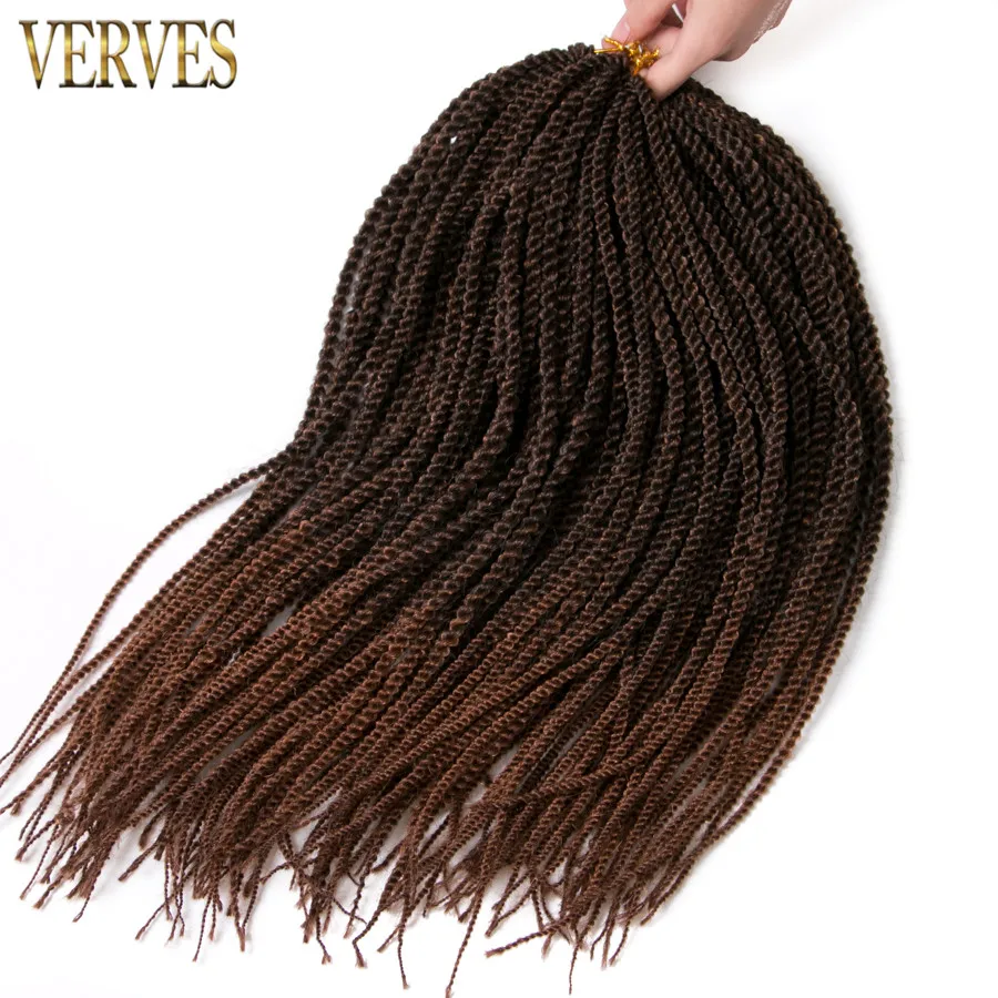 Senegalese Twist Hair Ombre Synthetic Crochet Braids 18 inch 30Roots/Pack Black Grey Purple