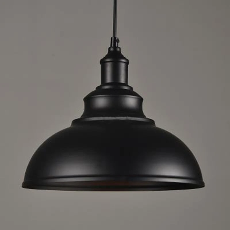 Винтажный промышленный стиль металлический подвесной потолочный светильник абажуры украшения дома - Цвет корпуса: Black