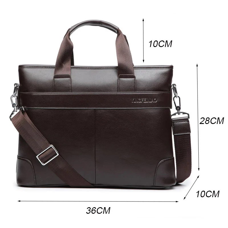  2020 Men's Business Black Casual Bag pu leather Briefcase men's Tote bags Brown High quality male B - 32809214268