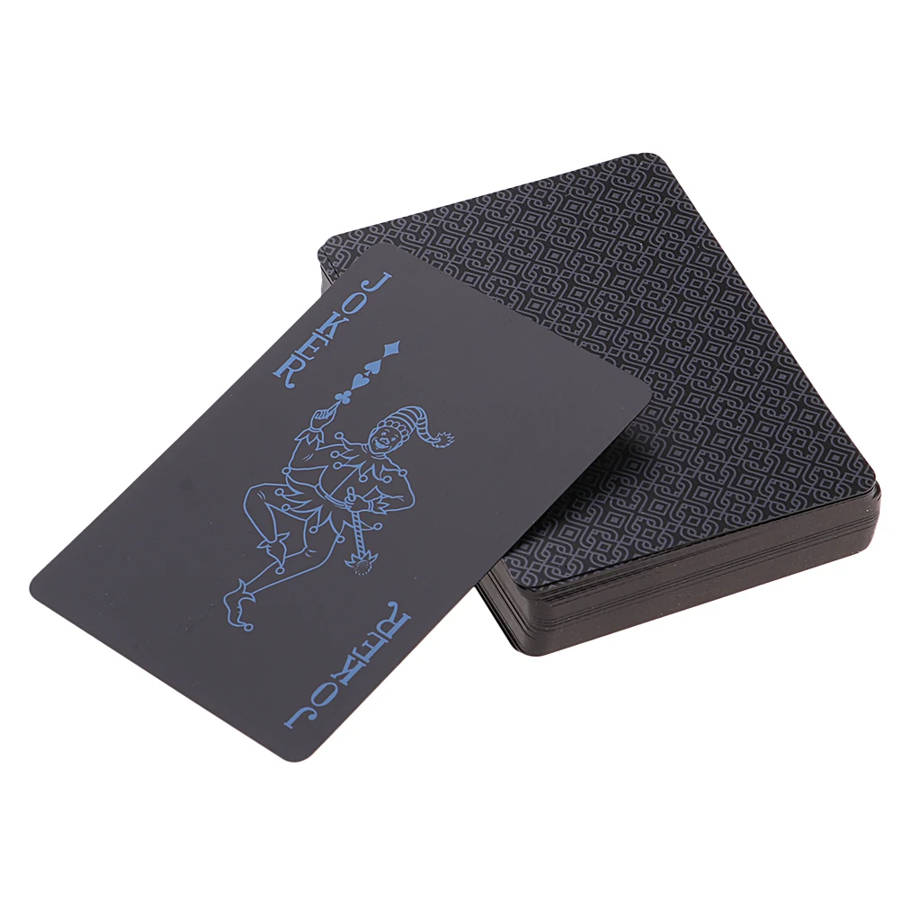 Waterproof Black Plastic PVC Poker Magic Table Board Game Playing Cards Collection Gift