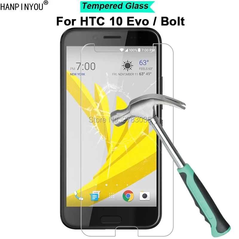

For HTC Bolt / HTC 10 Evo 5.5 Inch New 9H Hardness 2.5D Ultra-thin Toughened Tempered Glass Film Screen Protector Protect Guard