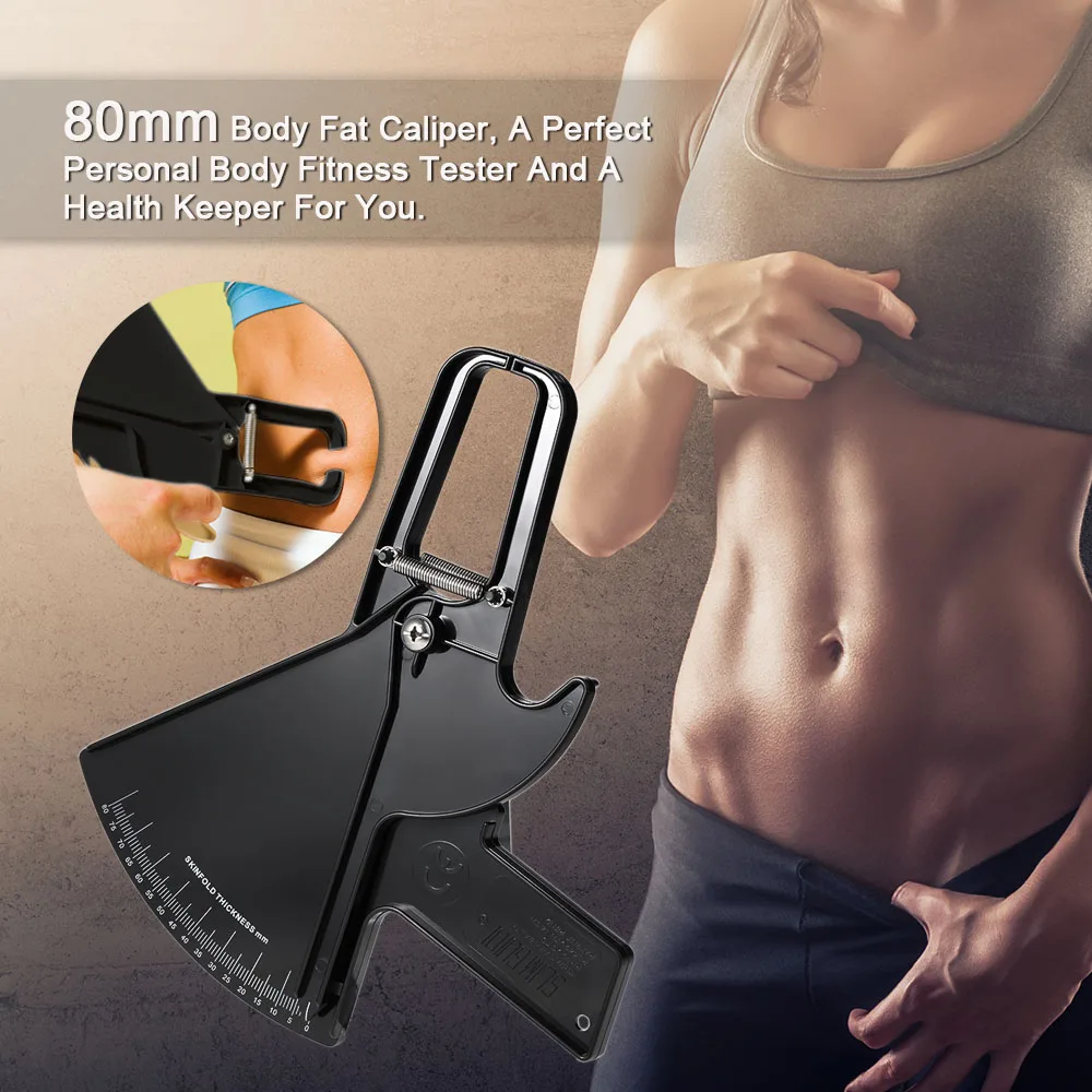 

80mm Skinfold Caliper Measurement Tool Body Fat Caliper Personal Body Fitness Tester Analyzer Measure Beauty Health Keeper
