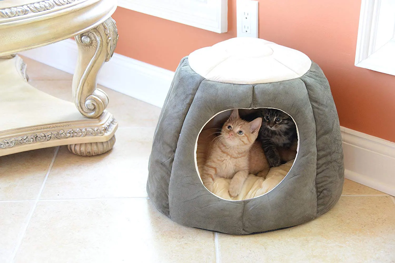 Скругленная кровать для кошек, складная зимняя теплая подстилка для питомца, домик для собак, прекрасный мягкий маленький коврик для кошек среднего размера, коврик для животных