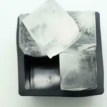 Силиконовая форма для кубиков 4 полости большие силиконовые напиток кубика льда пудинга, мыла прессформы ложемент большой Размеры Прямая поставка по доступной цене