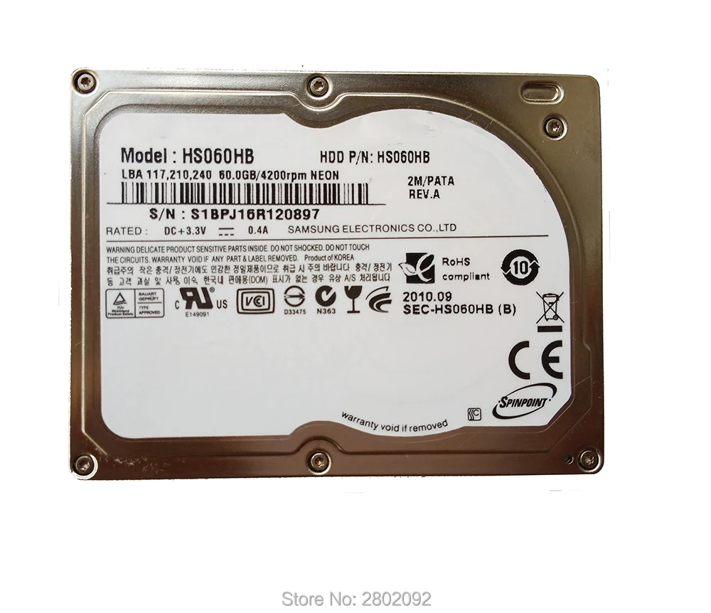 1," HDD CE/ZIF 60GB жесткий диск для hp MINI IPOD классический видео Замена HS04THB HS06THB MK8025GAL MK6028GAL HS082HB