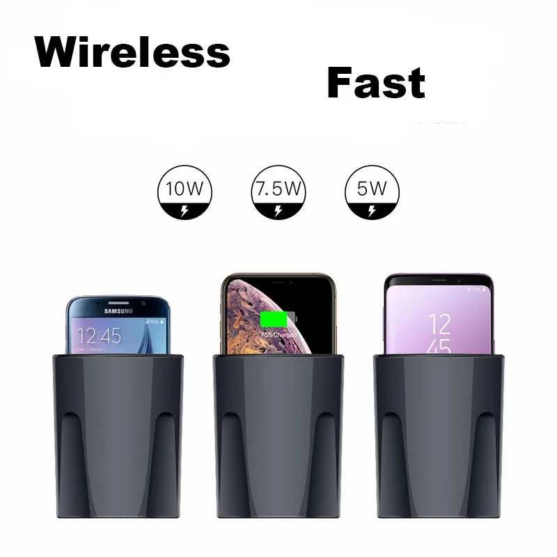 usb c 20w QI Car Wireless Fast Charger Cup for iPhone 8 X Charge Holder Charge Stand for Apple XS MAX/XR samsung note10/9 Wirless Charging usb quick charge 3.0