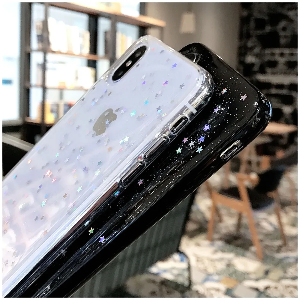 Блестящий чехол со звездным небом мягкий силиконовый для huawei P10 Plus P9 P8 Lite 2017 Honor 20