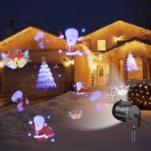 Светодиодный садовый Прожектор газон лампа 12 узор Снежинка Рождественский свет наружное украшение прожектор для ландшафтного освещения 110 В 220