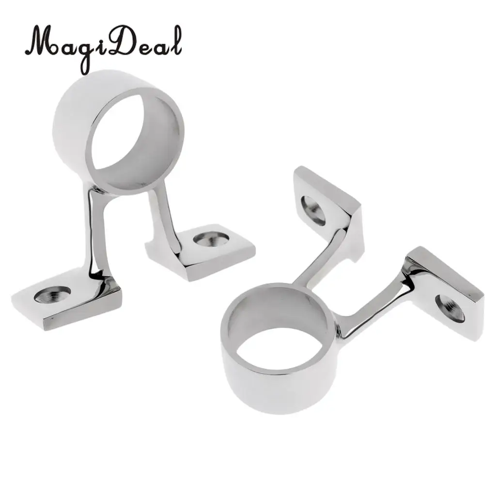 2 Pcs Professional Stainless Steel Marine Boat Center Bracket Railing Fitting for Kayak Canoe Boat Dinghy Car Accessories