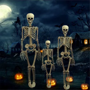 

Halloween Prop Fake Human Skeleton Life Size Halloween Skeleton Model Horror Haunted House Props Halloweens Party Decoration Hot