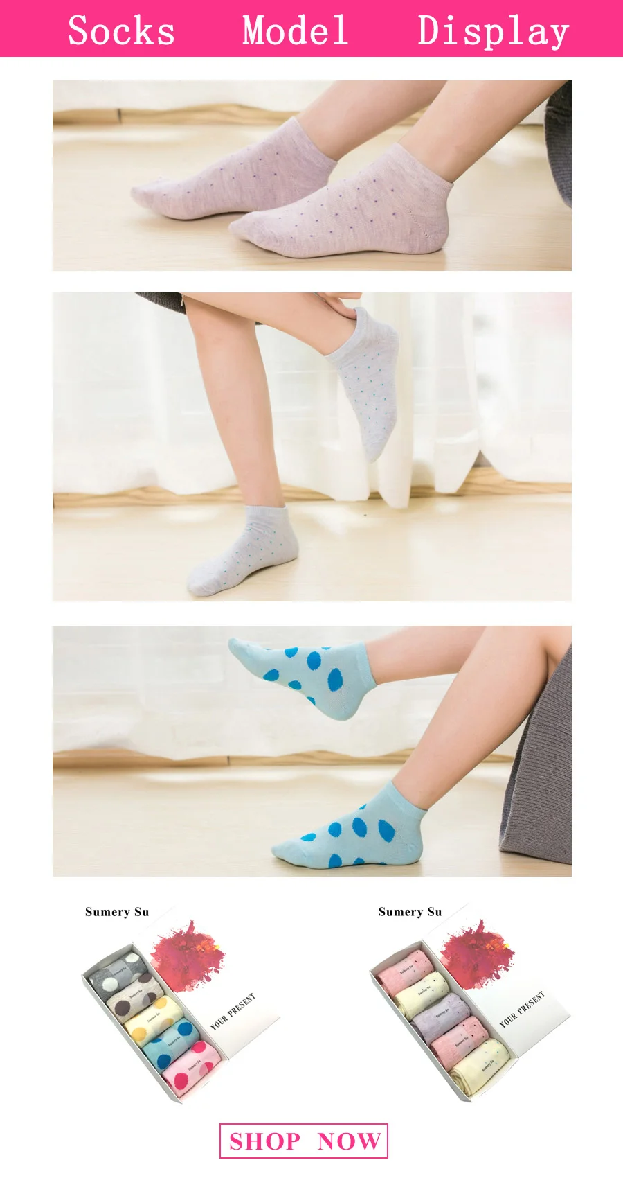 BSS1886-Socks Model DISPLAY