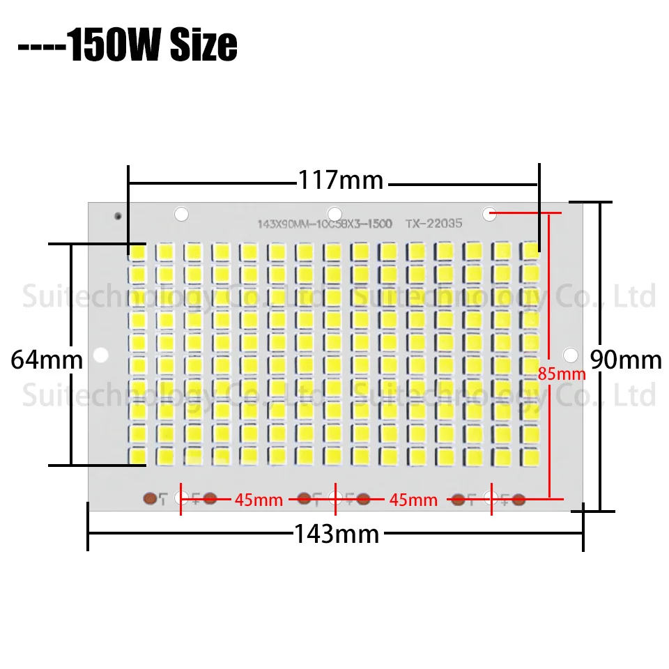 10W 20W 30W 50W 100W 150W 200 W Полный Мощность Светодиодный прожектор Источник SMD5054 светодиодный доска для самодельные Украшения для волос 10 20 30 50 100 150 200 W прожектор - Испускаемый цвет: 150W