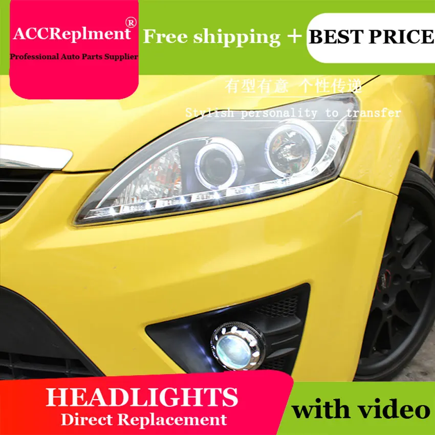 Автомобильный Стайлинг для Ford Focus head светильник s U angel eyes 2009 2011 светодиодный бар Q5