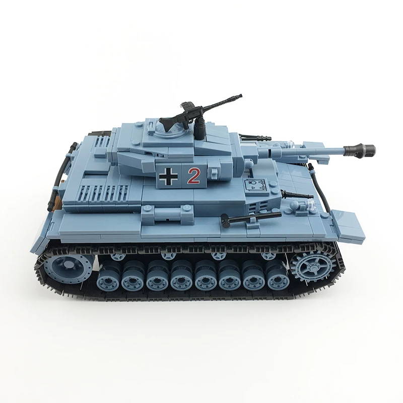  716 PCS WW2 German Technik Medium Military tank Building Blocks Military Soldier figures Weapon acc