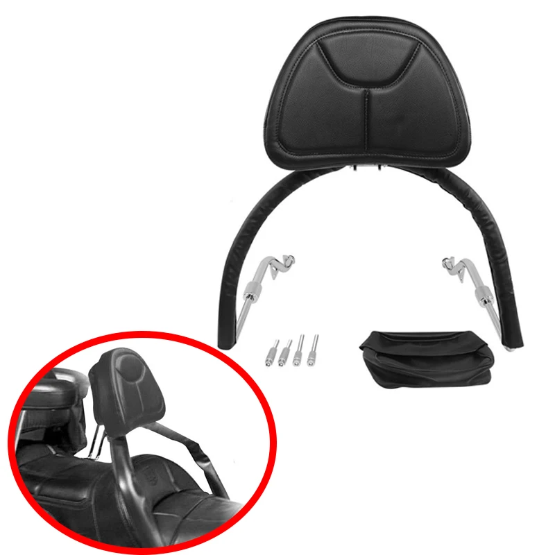 

Black Driver Sissy Bar Backrest For Honda Goldwing GL1800 GL 1800 2001-2017 PU Leather Hight Quality Steel