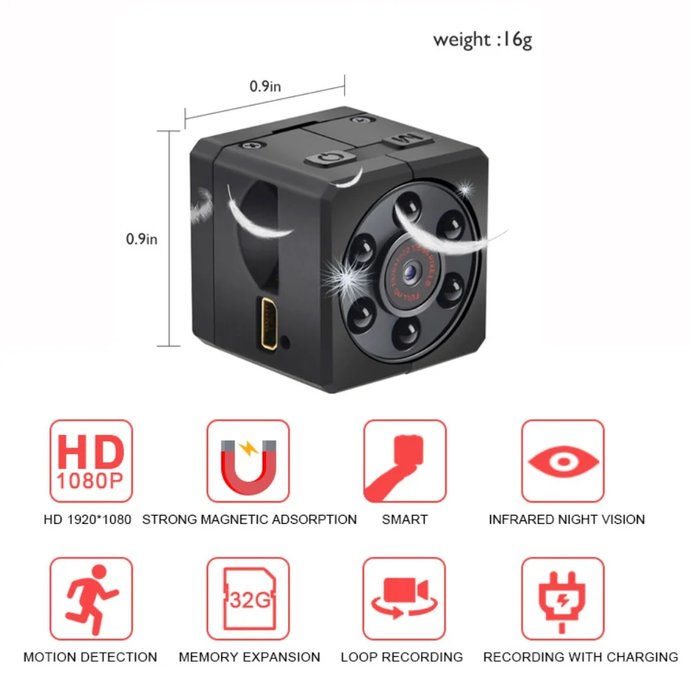 MD18S Портативная HD 1080 P M ini камера ночного видения Видеокамера Спортивное наружное записывающее устройство Магнитная камера движения DV