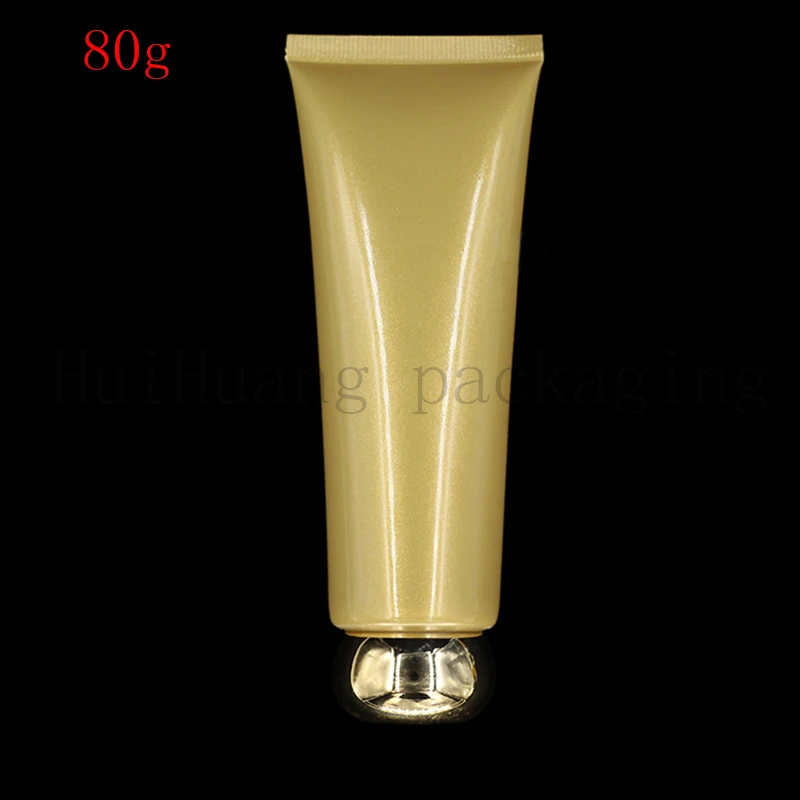 30pcs 80g Soft Empty Tube Gold Soft Tube Makeup Cosmetic Cream Lotion