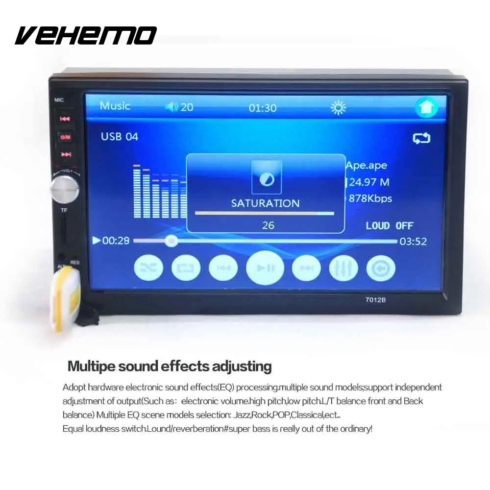 

7 Inches with Remote Control Bluetooth Calls MP5 Player Universal TF Car MP5 Premium Radio Car Player USB