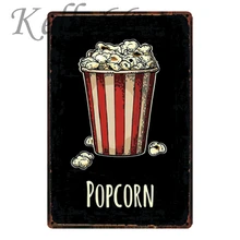 [Kelly66] кинофестиваль попкорн металлический знак Олово плакат домашний Декор Бар настенная живопись 20*30 см размер y-1906