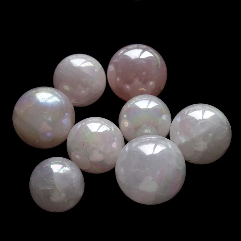 

1kg Free Shipping electroplating crystal ball aura rose quartz crystal ball LXM