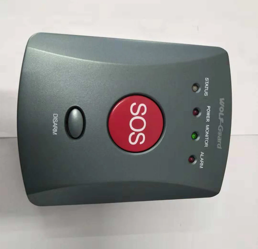 Wolf-Guard 007EG Wireless GSM SMS Elderly SOS Button Panel One Key Alarm Elder Children Two-Way Speaking for Home Alarm System