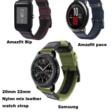 Bracelet Leather-based Correa Amazfit Tempo Stratos 2 Bip Strap Accesorios For Xiaomi Huami 1 2 Band Samsung Gear S2 S3 S4 Watch Strap