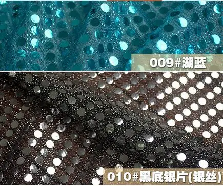 

18 color wide 1.1m shining sequin fabric Paillette cloth 6mm sequin lace fabric for wedding party